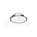 LightMe Deckenleuchte AQUA DISK-1, IP44, 1-flammig, inkl. GX53 Diffusor (Ø 14.7cm), 8W 650lm 2700/4000K 540lm 110°, chrom