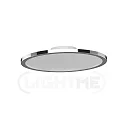 LightMe Deckenleuchte AQUA DISK-1, IP44, 1-flammig, inkl. GX53 Diffusor (Ø 30.2cm), 24W 1600lm 2700/4000K 1600lm 110°, chrom