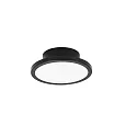 Deckenleuchte AQUA DISK-1, IP44, 1-flammig, inkl. GX53 Diffusor (Ø 14.7cm), 8W 650lm 2700/4000K 540lm 110°, mattschwarz