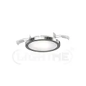 3er-Set Einbauleuchte AQUA PLANO, IP44, Ø 11.2cm, inkl. GX53 Diffusor, 6W 2700/4000K (CCT Switch) 500lm 110°, blattsilber