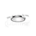 Einbauleuchte AQUA PLANO, IP44, Ø 11.2cm, inkl. GX53 Diffusor, 6W 2700/4000K (CCT Switch) 500lm 110°, chrom