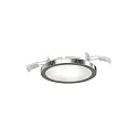 Einbauleuchte AQUA PLANO, IP44, Ø 11.2cm, inkl. GX53 Diffusor, 6W 2700/4000K (CCT Switch) 500lm 110°, blattsilber