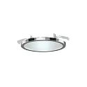 Einbauleuchte AQUA PLANO, IP44, Ø 14.7cm, inkl. GX53 Diffusor, 8W 2700/4000K (CCT Switch) 650lm 110°, chrom