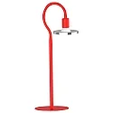 LED Tischleuchte SIMPLESSA, inkl. Diffusorlampe GU10, 5W 2700K 350lm, 3-stufig dimmbar, chrom/rot