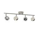 LIGHTME Deckenleuchte POWERLENS SPOT 4-flammig, 60°, 19,2W, 2700K, 1680lm-GX53/827 IP20, titan