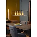 Lucide Pendelleuchte RUBEN, 4xE27, schwarz