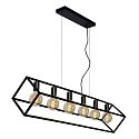 Lucide Pendelleuchte FABIAN, 6xE27, schwarz