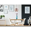 pendant luminaire VINTI round E27 IP20, copper, black dimmable
