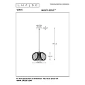 pendant luminaire VINTI round E27 IP20, copper, black dimmable