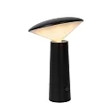 LED Outdoor Akku Tischleuchte JIVE, Ø 13,7 cm, 1x4W 6500K, IP44, dimmbar, schwarz