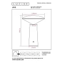 Lucide LED Outdoor Akku Tischleuchte JIVE, Ø 13,7 cm, 1x4W 6500K, IP44, dimmbar, schwarz