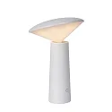 LED Outdoor Akku Tischleuchte JIVE, Ø 13,7 cm, 1x4W 6500K, IP44, dimmbar, weiß