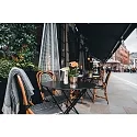 LED Outdoor Akku Tischleuchte JIVE, Ø 13,7 cm, 1x4W 6500K, IP44, dimmbar, schwarz