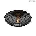 ceiling luminaire CORINA E27 IP20, brass, black dimmable