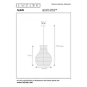 Lucide Pendelleuchte ALBAN, Ø 35 cm, 1xE27, schwarz
