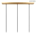 Lucide pendant luminaire CORINA 3 flames E27 IP20, brass, black dimmable