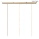 Lucide pendant luminaire CORINA 3 flames E27 IP20, beige dimmable