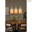Lucide pendant luminaire CORINA 3 flames E27 IP20, beige dimmable