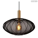 Lucide pendant luminaire CORINA E27 IP20, brass, black dimmable