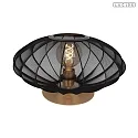 table lamp CORINA E27 IP20, brass, black 