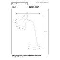 Lucide table lamp SHADI swivelling, rotatable, tiltable E14 IP20, black 
