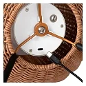 Lucide table lamp COLIN LED oval IP44, wood, black