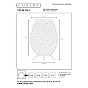 LED Outdoor Akku Tischleuchte COLIN Ø 30 cm, 1x3W, 3000K, IP44, schwarz