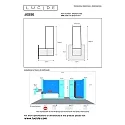 Lucide wall luminaire JESSE cylindrical G9 IP44, opal, black dimmable