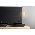 Lucide wall luminaire JENNO cylindrical G9 IP44, opal, black dimmable
