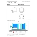 Lucide wall luminaire JENNO cylindrical G9 IP44, opal, black dimmable