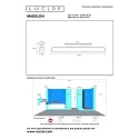 Lucide LED Wandleuchte MADELON Badezimmerleuchte, 1x9W, 2700K, IP44, schwarz