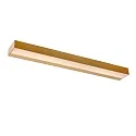 wall luminaire ALEXA LED 60cm up / down, square, switchable IP44, gold matt, brass, opal 