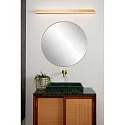 wall luminaire ALEXA LED 90cm up / down, square, switchable IP44, gold matt, brass, opal 
