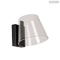 Lucide LED Wand-/ Badezimmerleuchte KORGIS 120° 10W 3000K IP44 CRI>80 schwarz/transparent