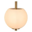 Badezimmer-Wandleuchte ELDA, IP44, Retro-Design, 230V, G9 (exkl.), Metall / Opalglas-Schirm, Messing