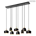 Lucide pendant luminaire CHAYANNE 8 flames E14 IP20, brass, black 