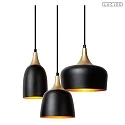 Lucide pendant luminaire CHAYANNE 3 flames E14 IP20, brass, black 