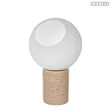 Lucide table lamp DAVIN E27 IP20, opal, taupe 