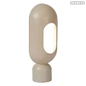 Lucide table lamp BARRIS E27 IP20, taupe 