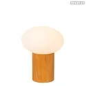 table lamp BIRTLE E27 IP20, wood, opal 