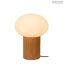 table lamp BIRTLE E27 IP20, wood, opal 