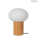 Lucide table lamp BIRTLE E27 IP20, wood, opal 