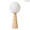 Lucide Tischleuchte EVIN Ø 20 cm 1x E27 IP20 Naturstein / Glas