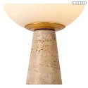 Lucide Tischleuchte EVIN Ø 20 cm 1x E27 IP20 Naturstein / Glas