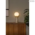 Lucide Tischleuchte EVIN Ø 20 cm 1x E27 IP20 Naturstein / Glas