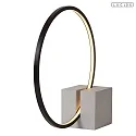 Lucide table lamp CIRKELIS IP20, grey, black dimmable