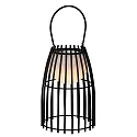 LED Outdoor Akku Tischleuchte FJARA, Ø 17,5 cm, 1x0,3W 3200K, IP44, dimmbar, schwarz
