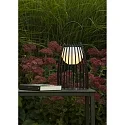 Lucide LED Outdoor Akku Tischleuchte FJARA, Ø 17,5 cm, 1x0,3W 3200K, IP44, dimmbar, schwarz