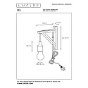 Lucide Wandleuchte FIX, 1xE27, schwarz