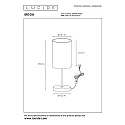 Lucide Tischleuchte MODA, Ø 13 cm, 1xE27, grau